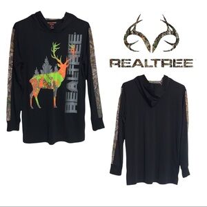 Big Boys Realtree Black Lightweight Pullover Hoodie